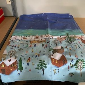 Christmas tablecloth- wedgewood